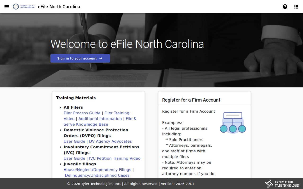 Randolph County docket search and eFiling system distinction