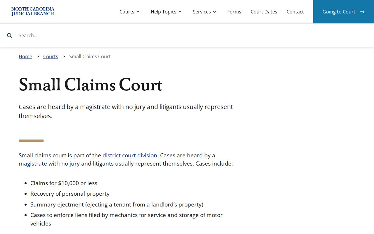 Randolph County civil court dockets small claims source