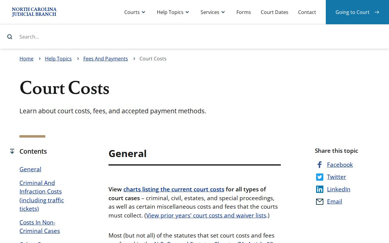 Randolph County court case records court costs source