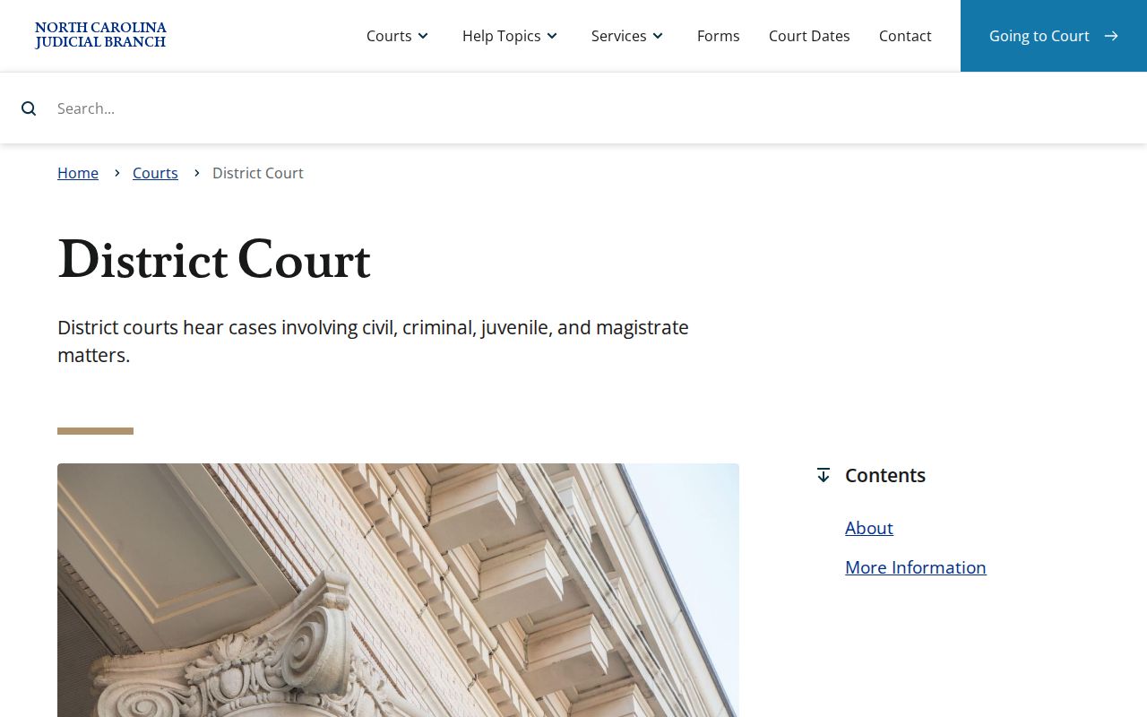Randolph County criminal court docket District Court jurisdiction