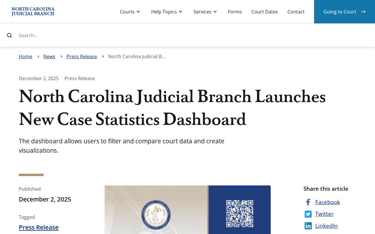 Randolph County court docket case statistics dashboard information