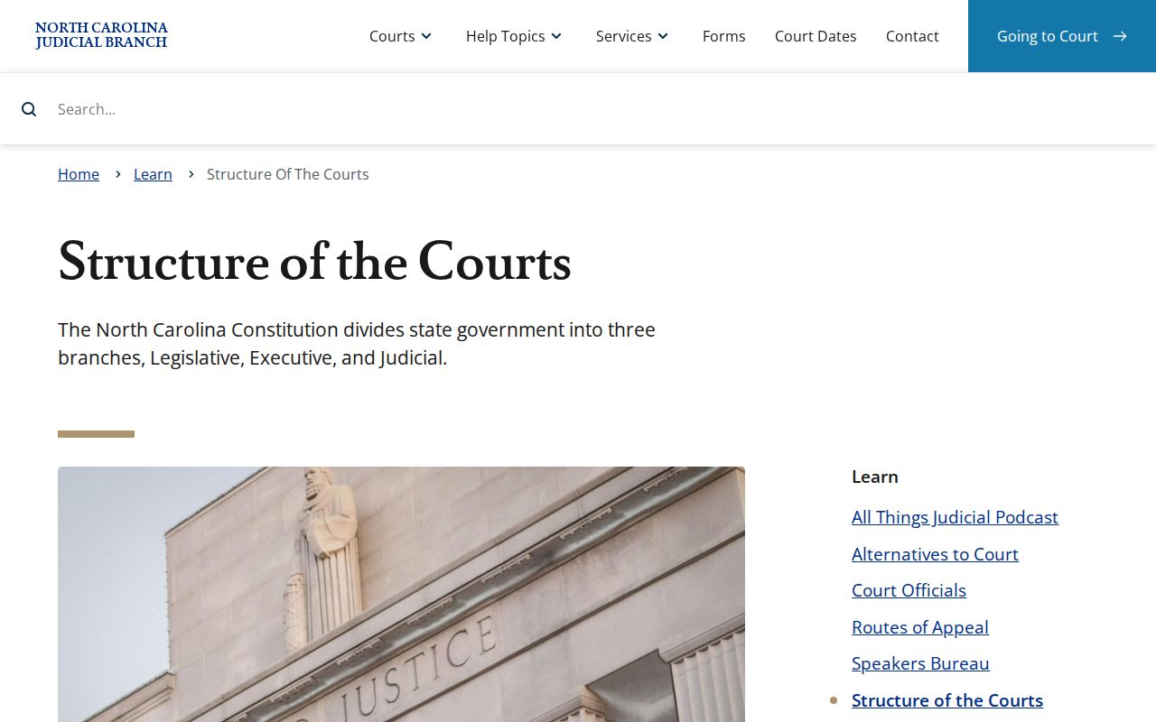 Randolph County court docket North Carolina court structure