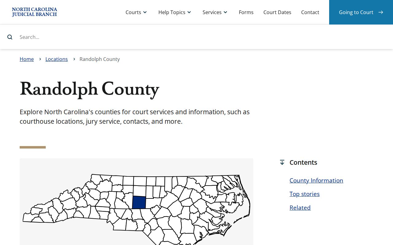 Randolph County court docket official court services