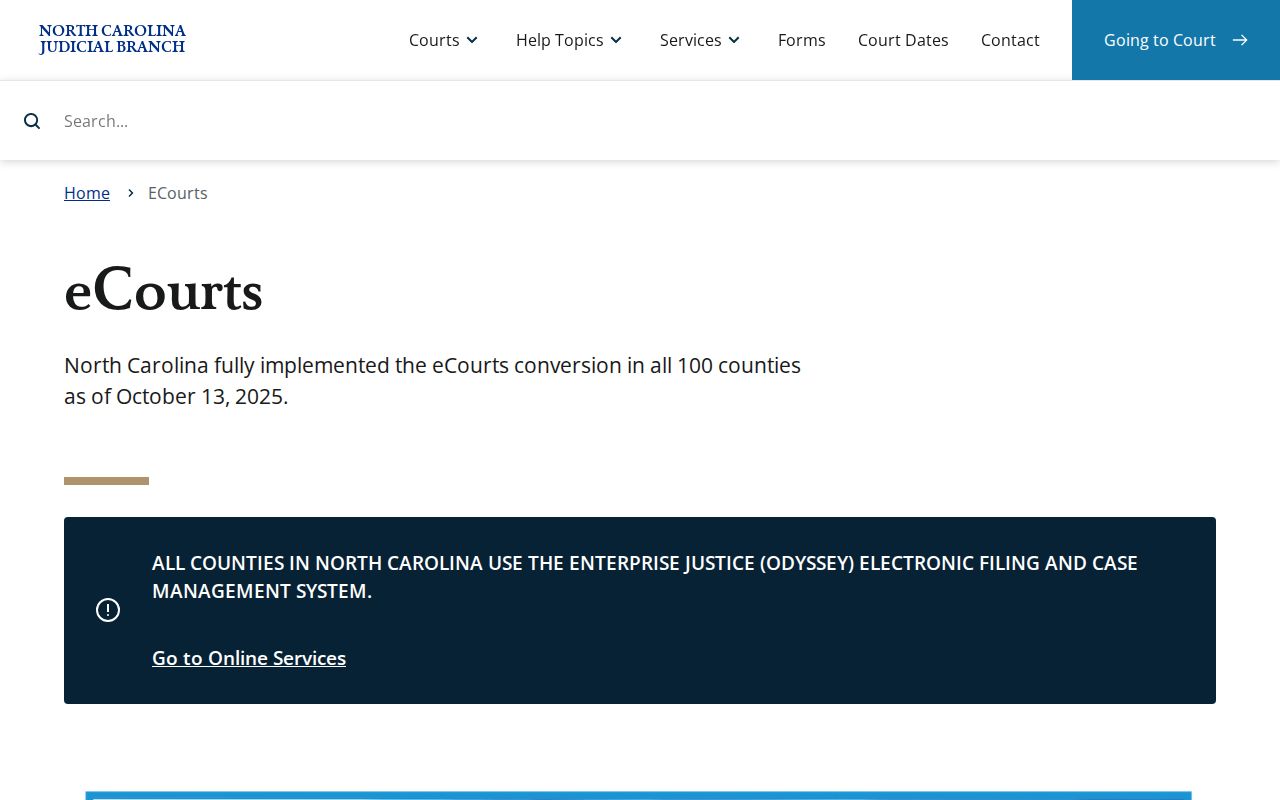 Randolph County court docket eCourts system information