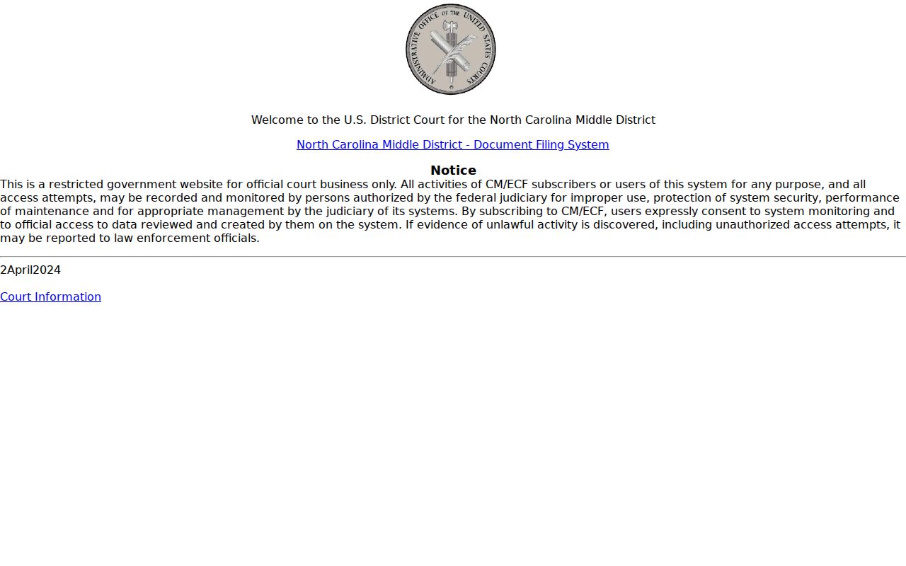 Liberty court records federal CM ECF source
