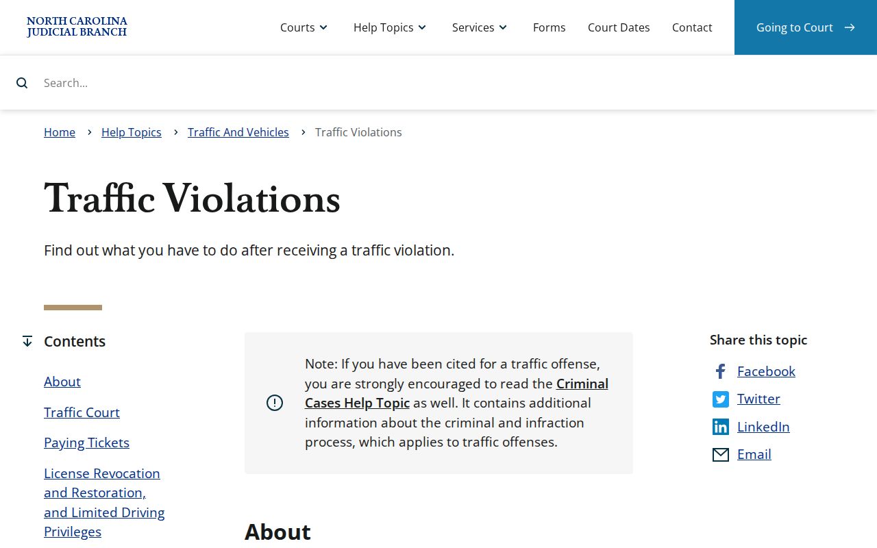 Randolph County traffic court records official traffic violations guidance